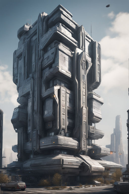 sci fi building concept art