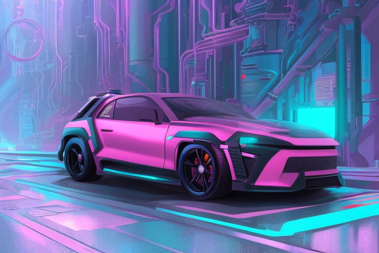 Cyberpunk 2077 #synthwave #car digital art #vehicle futuristic