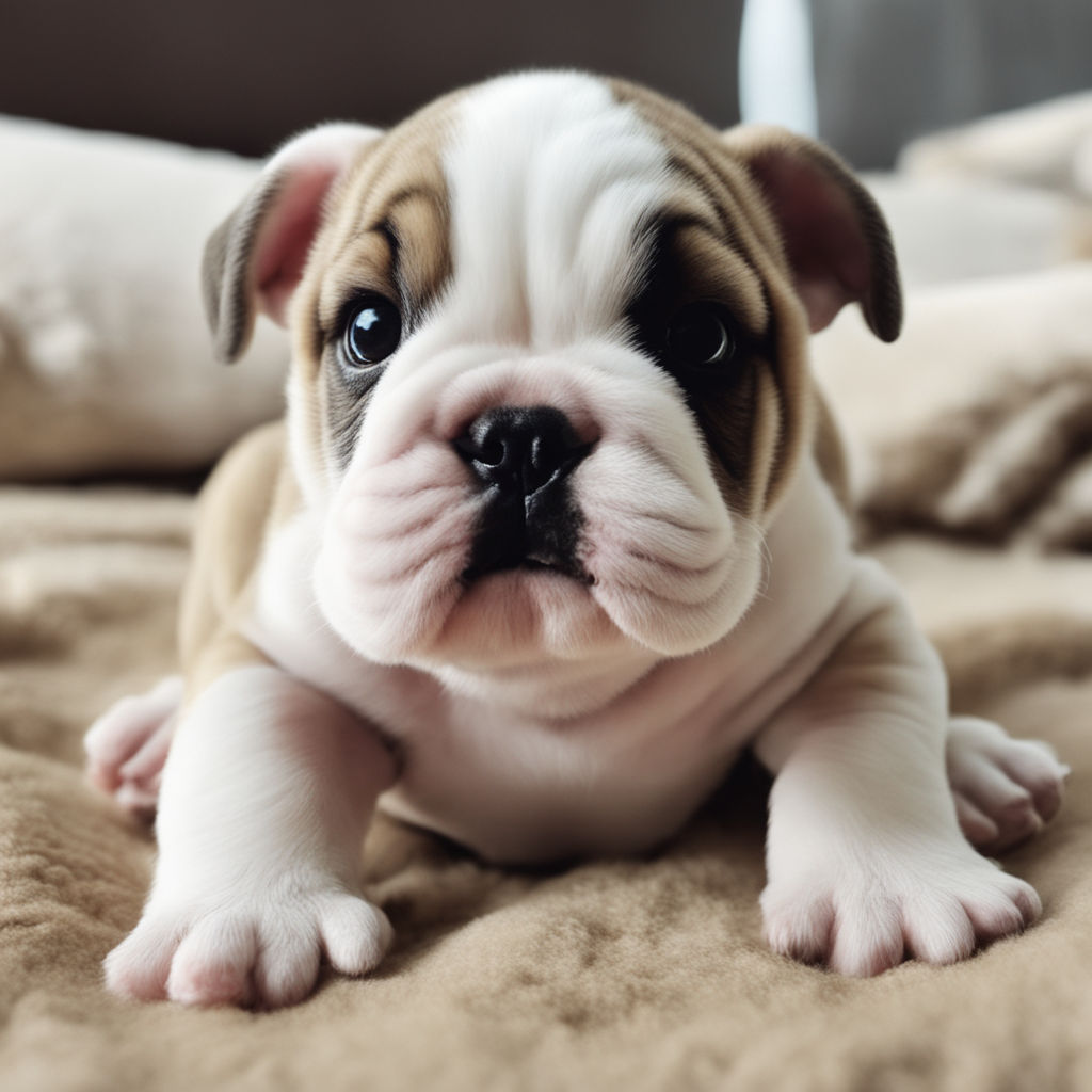 cute baby american bulldog