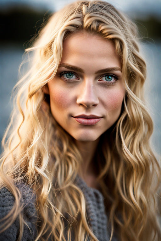 portrait of beautiful blonde woman in the age of 30 - Playground