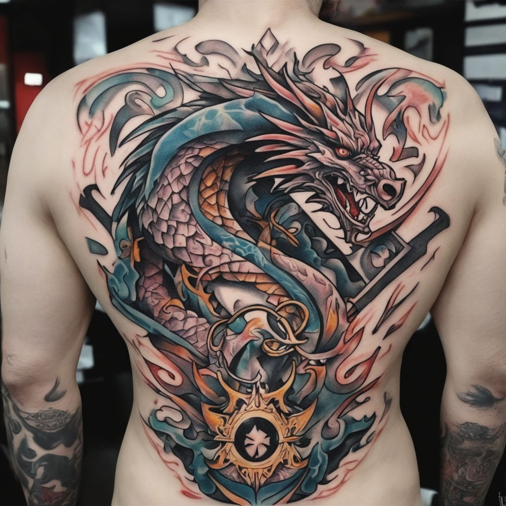 Intricate dragon tattoo design symbolizing strength for the Year of Dragon  34221330 Stock Photo at Vecteezy