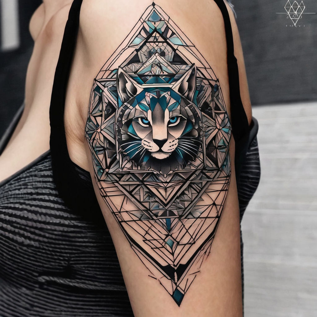 Beautiful geometric tiger done by Ashlie at Ironworks in Portsmouth, NH : r/ tattoos