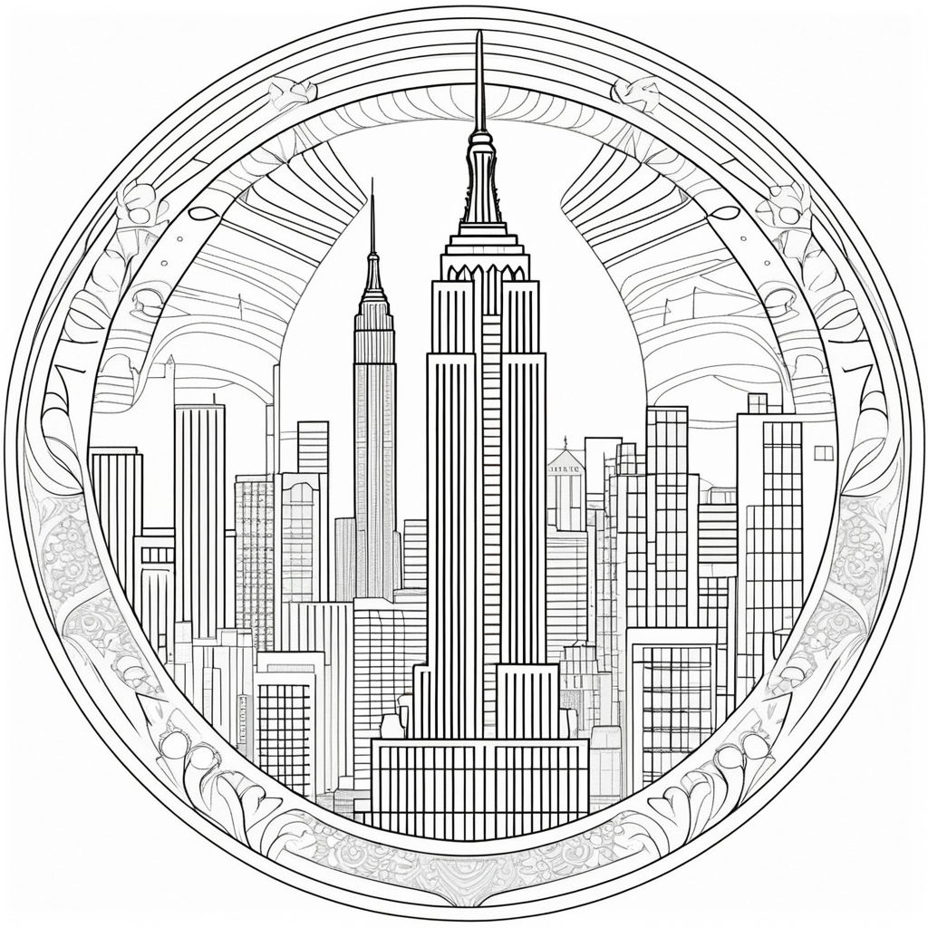 empire state building coloring page