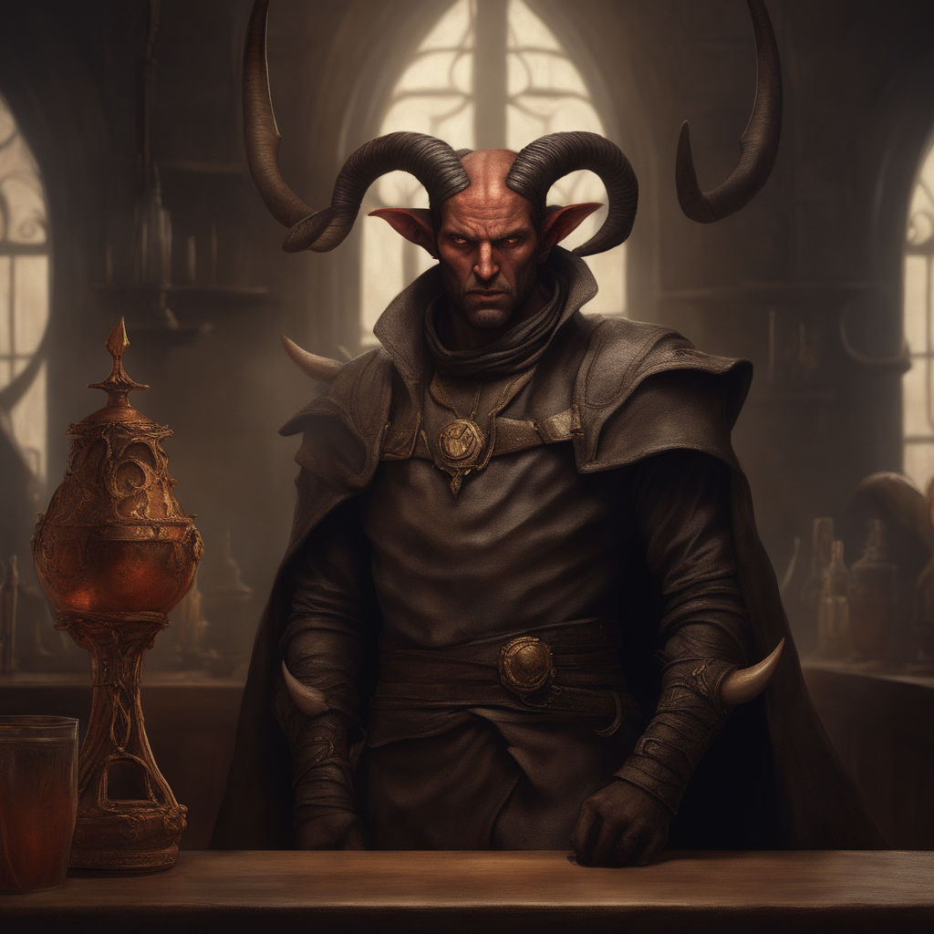 tiefling warlock portrait