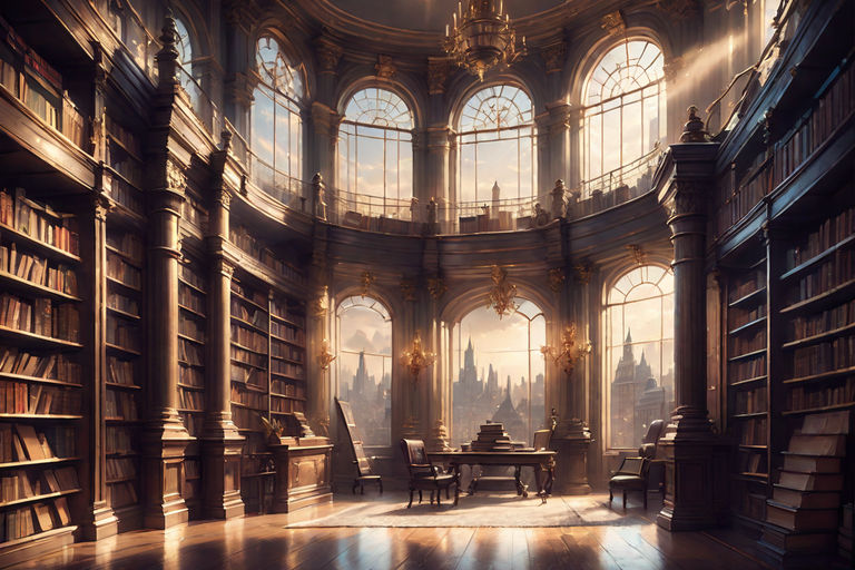 magic library wallpaper