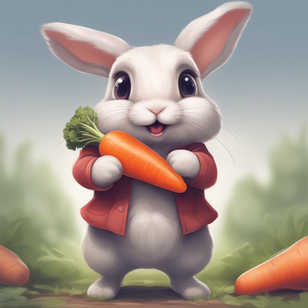 BeeZeeArt - Hide all your carrots! A vampire bunny is