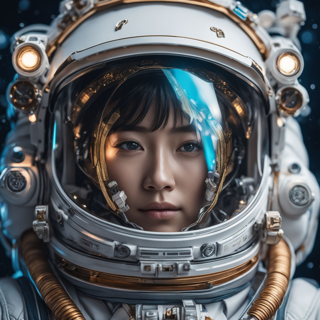 asian girls in space suits