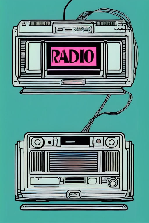 Vintage style radio in sketch style drawing, black and white | Radio drawing,  Black and white sketches, Music illustration