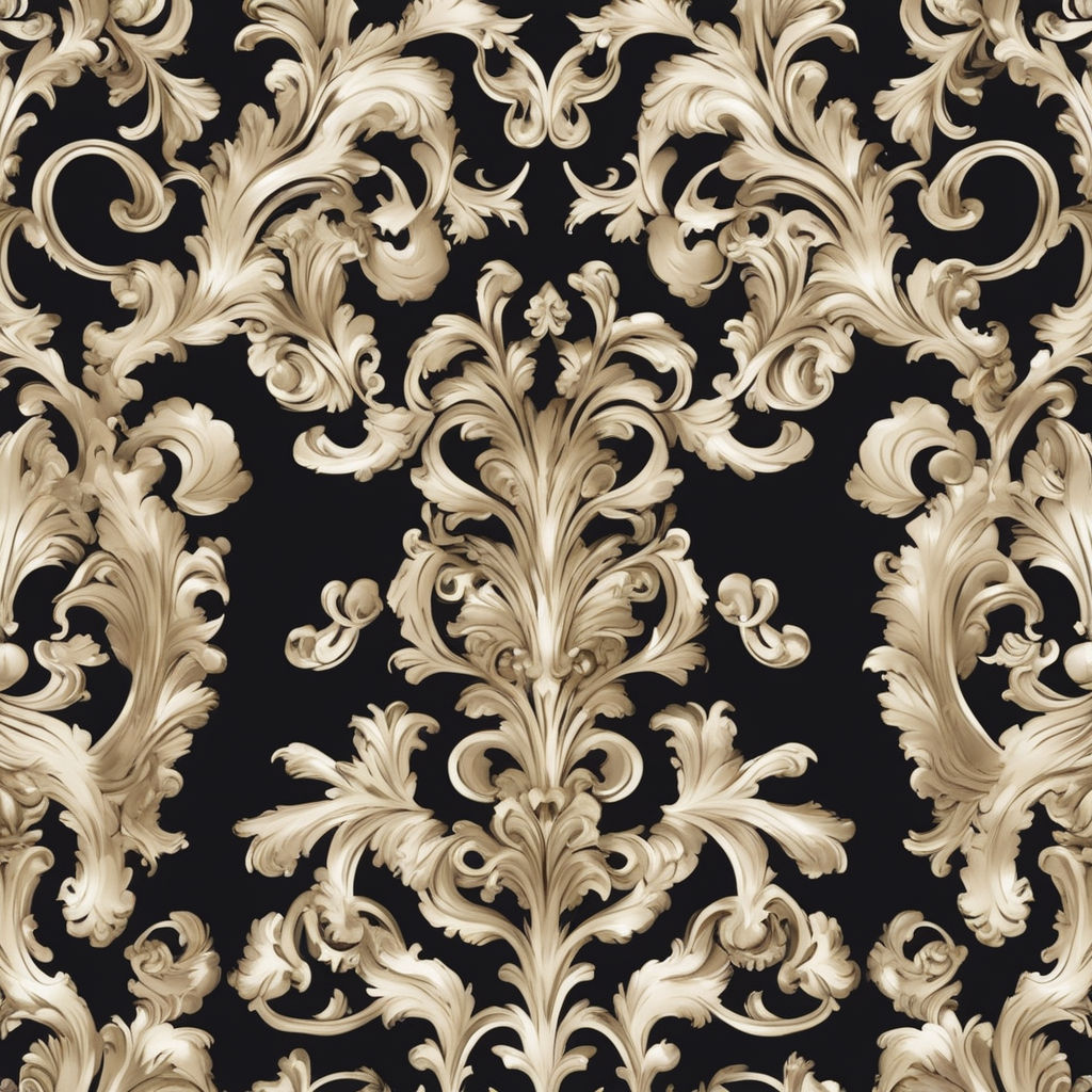 inrticate versace baroque wallpaper, combined with