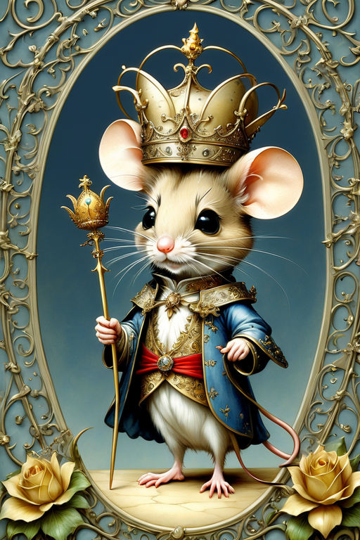 Rat King Wearing a Medieval Robe and Royal Crown in Renaissance Portrait  Digital Art  iPad Case & Skin for Sale by SourBunnyshop