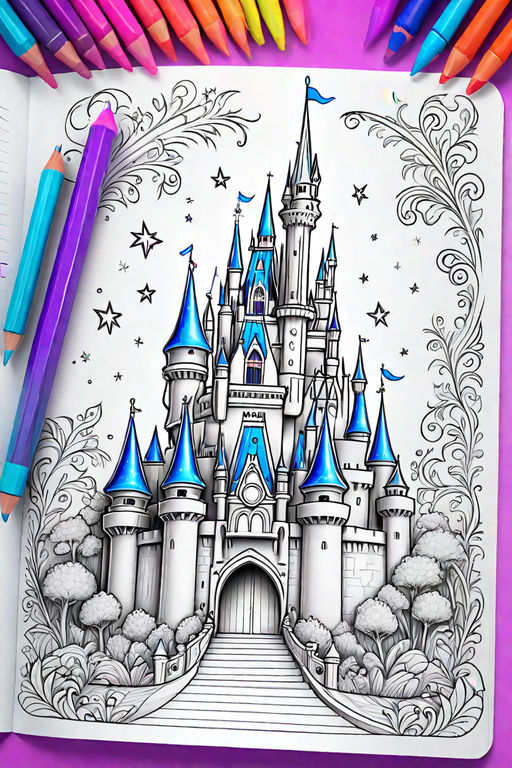 How to draw The Disney Castle ✏️ - YouTube