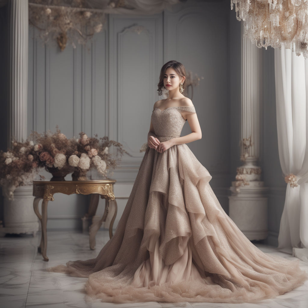 ankle-length ball gown