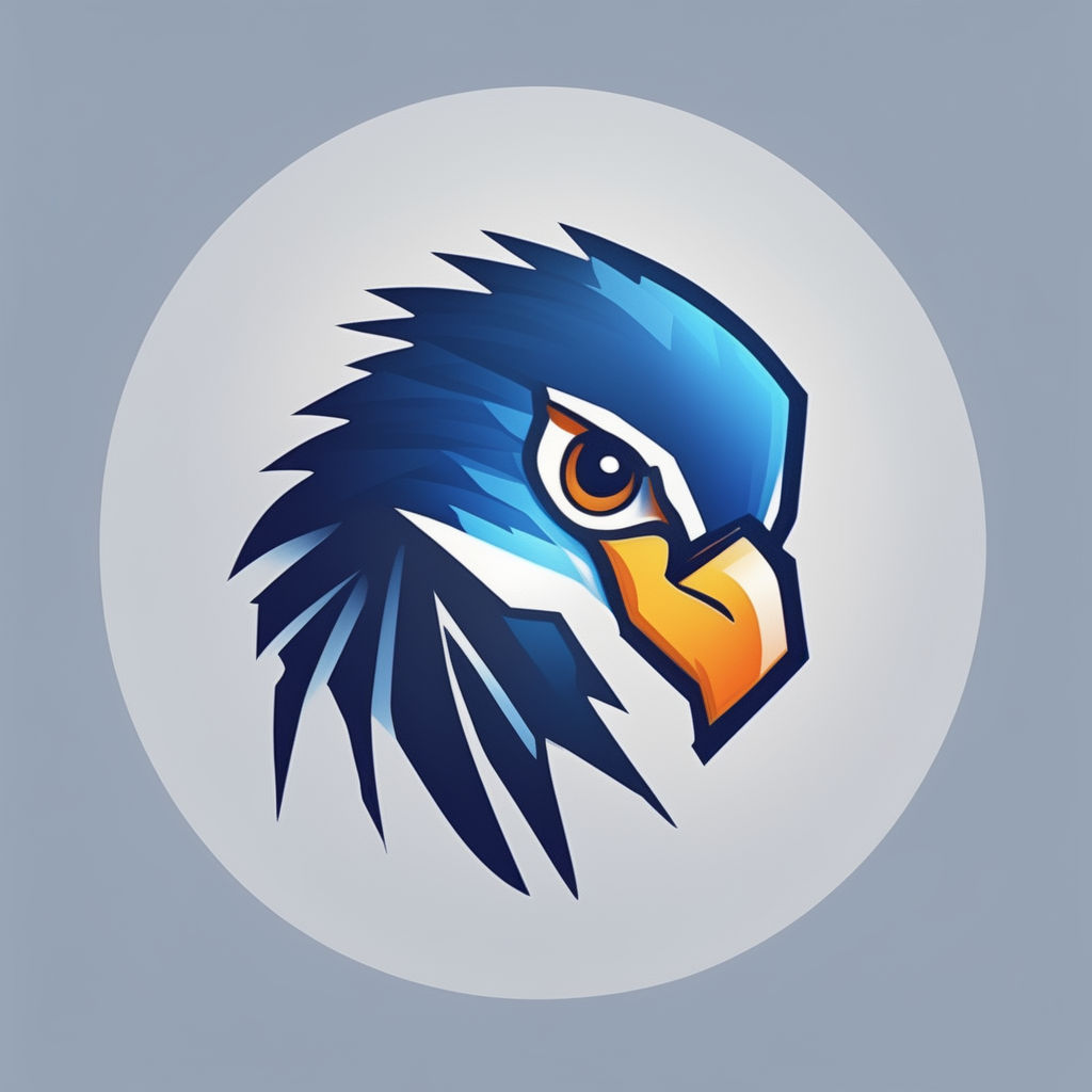 blue falcon head logo