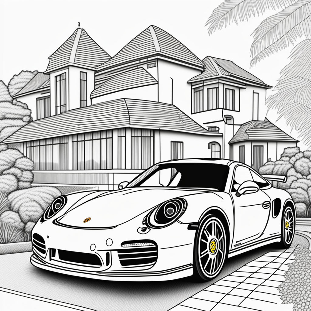 porsche coloring pages