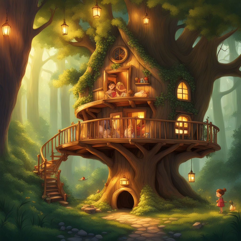 Treehouse Art, Tree House Print, Fairytale Art, Fantasy House Art, Fantasy  Art, Whimsical Artwork, Childrens Room Art, Girls Bedroom Decor 