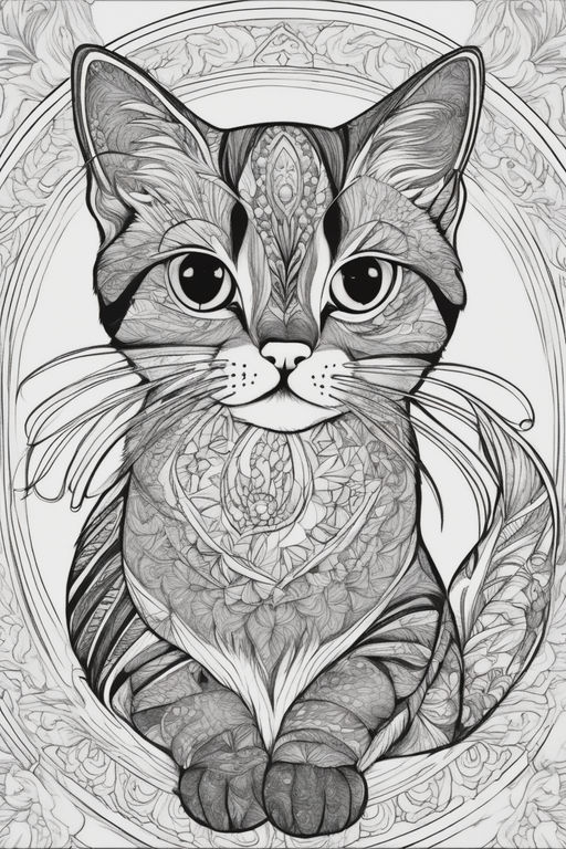 Yoga Cat Coloring Book: Kitty Yoga Mandala And Zentangle Coloring Pages  (Paperback)