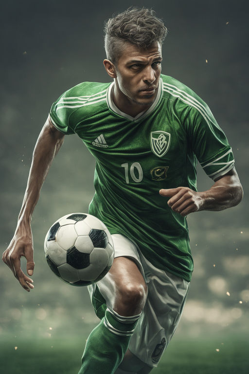 ArtStation - Soccer Football Black and White with Yellow Jersey