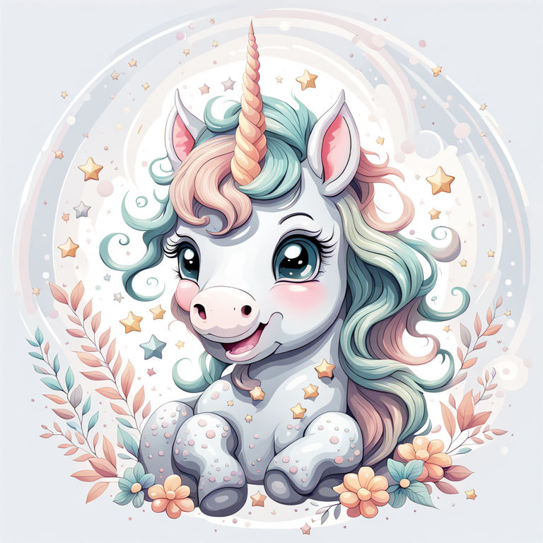 Cartoon Unicorn, Cute Unicorn, Baby Unicorn transparent background PNG  clipart | HiClipart