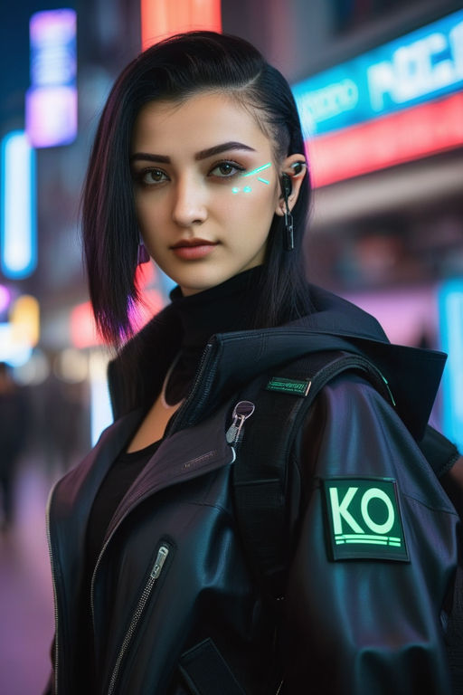 Cute and adorable cyberpunk girl - Playground