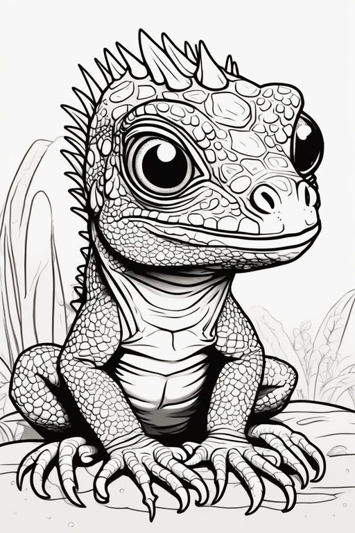 baby bearded dragon coloring pages