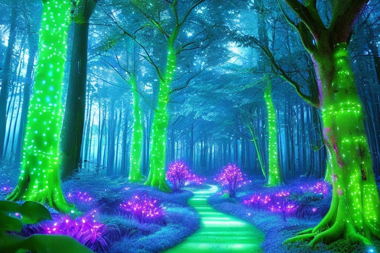 Floresta, pasion, fantasia, color, vista, HD wallpaper