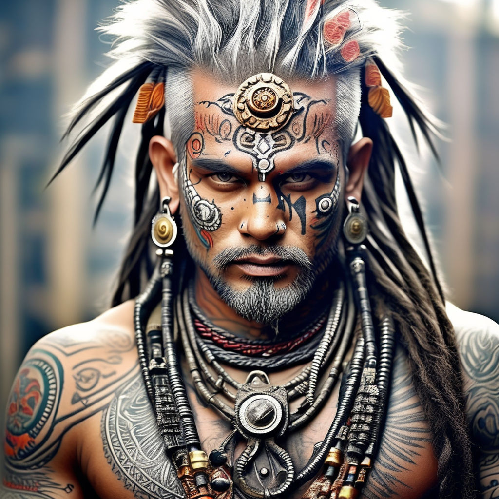 Punk Fashion: Scalp Tattoo and Behind Ear Tattoo Inspiration