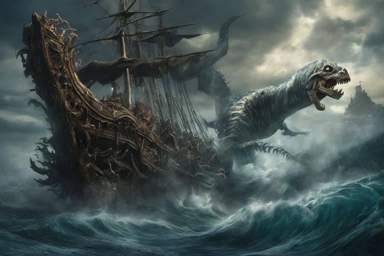 kraken sinking a ship