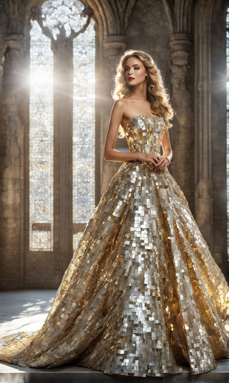 Crystal Glass and Swarovski Gown