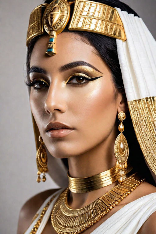 Eye Makeup Of A Woman In Ancient Egypt