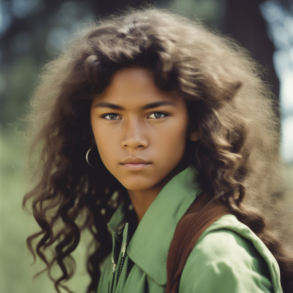 Ebony AfricanAmerican Girl Portrait with Medium Coily Hair | MUSE AI