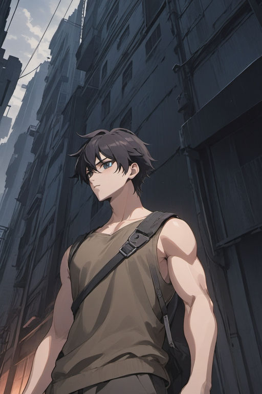 Muscular Anime Boy | Poster