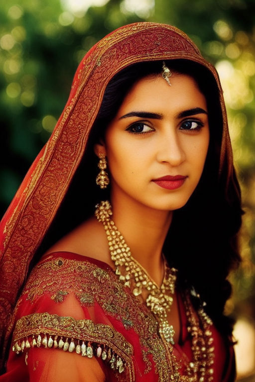 Beautiful Indian Girl In Traditional Indian Dress Looking At Camera Stock  Photo - Download Image Now - iStock