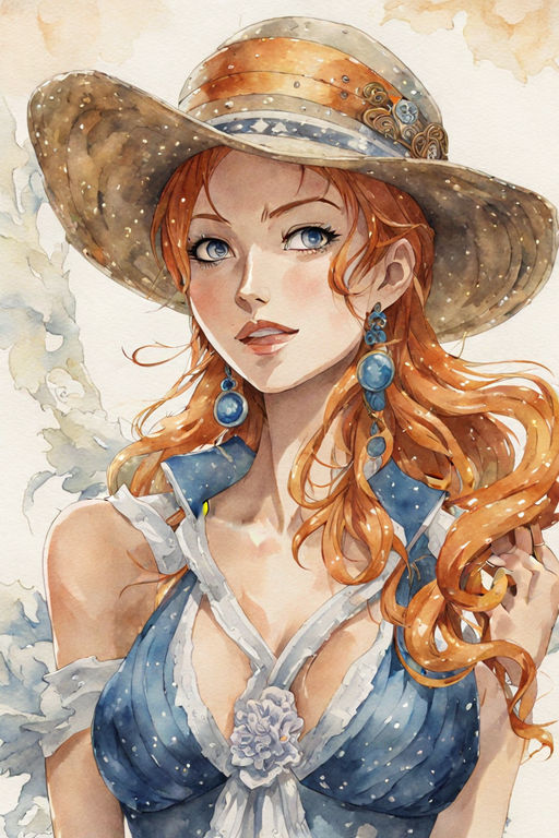 One Piece Nami anime. beautiful anime art. trending on