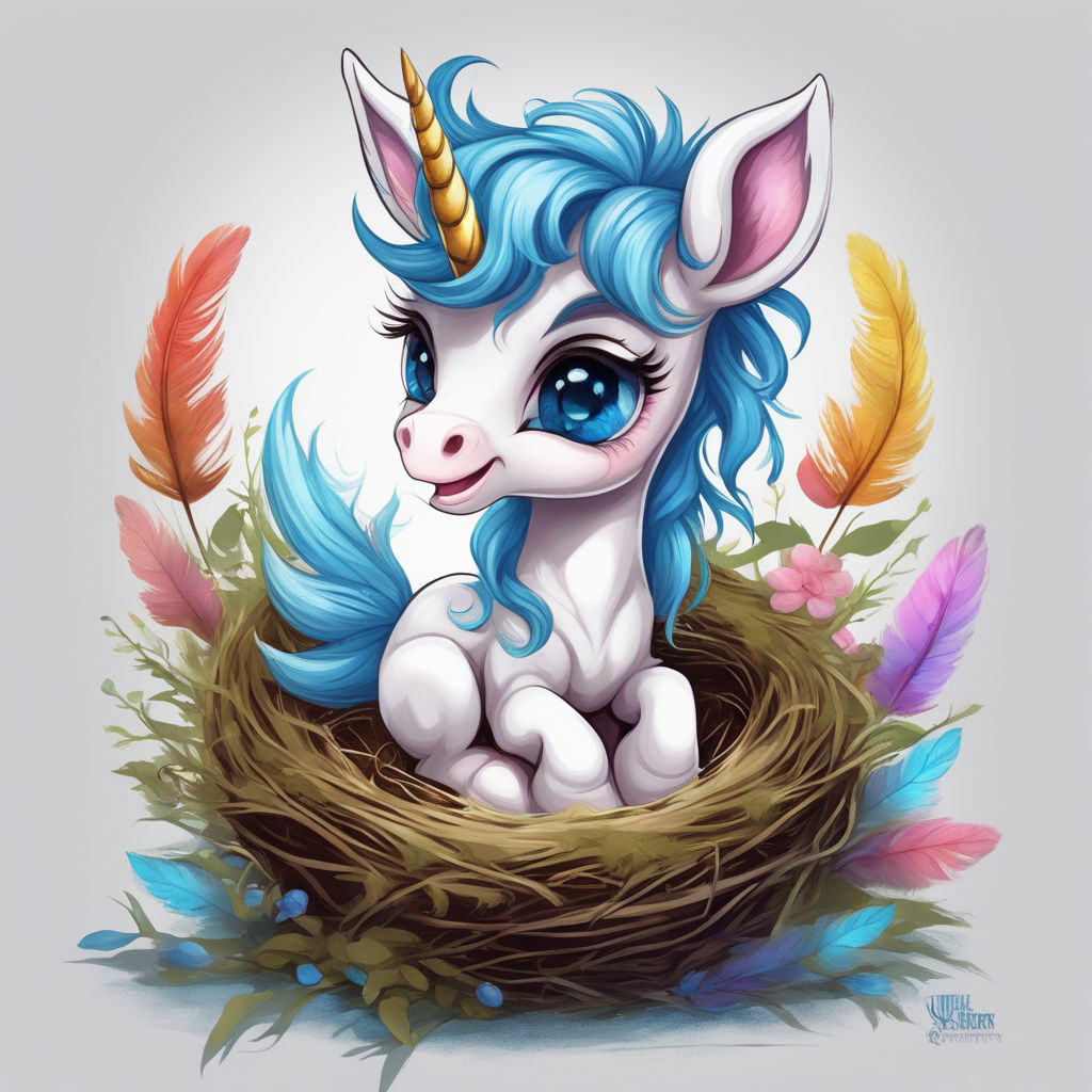 cute baby unicorn drawing