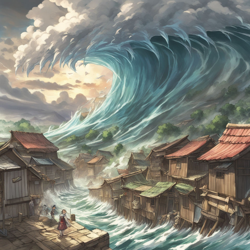 Anime Artistic Image Tsunami Border AI-generated image 2362862203 |  Shutterstock