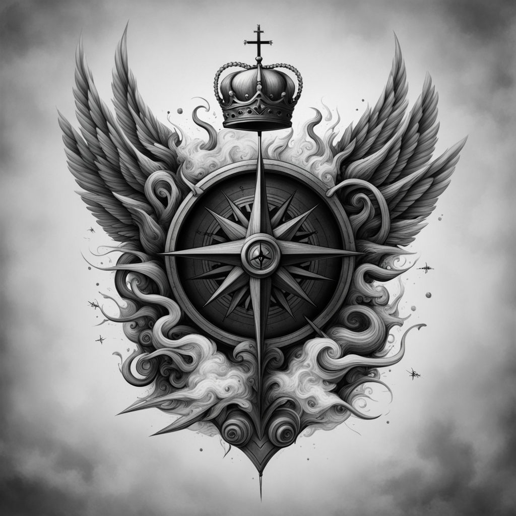 Inkscape Tattoo - Compass with wing tattoo .... | Facebook