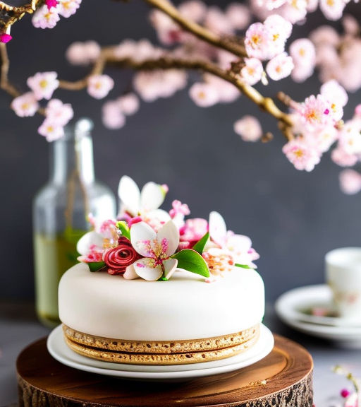 Cherry Blossom Cake | HI COOKERY