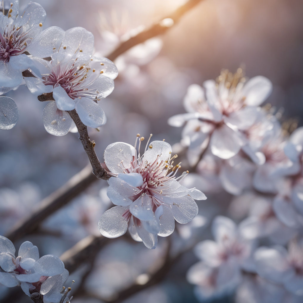 cherry blossom tree branch close up