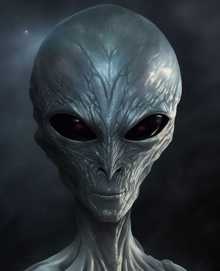 classic grey skin alien extraterrestrial, androgenous male, from ...