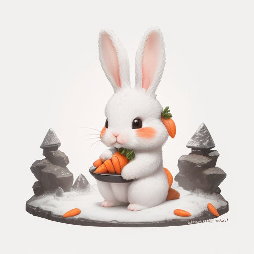 BeeZeeArt - Hide all your carrots! A vampire bunny is