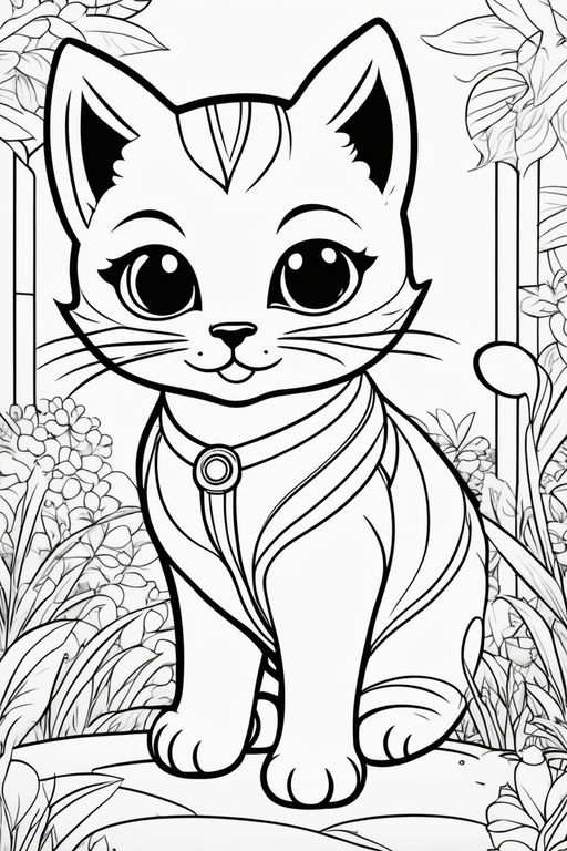 hello kitty cat coloring pages