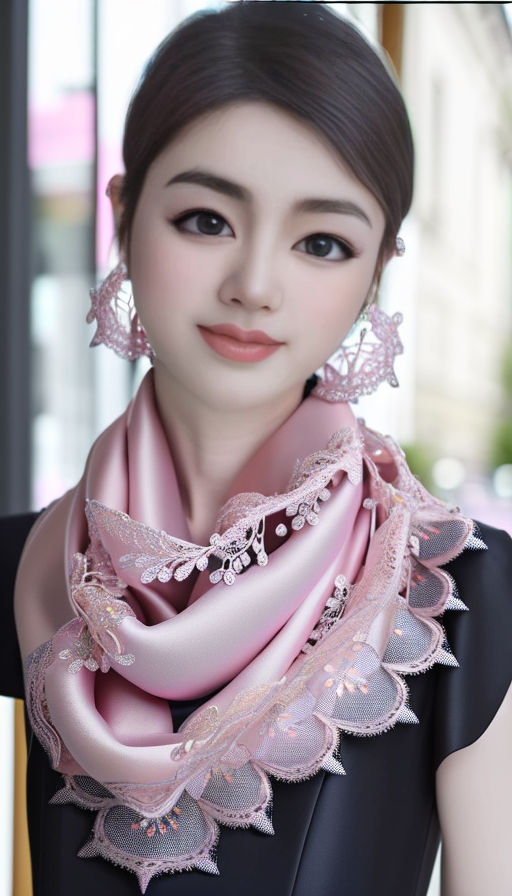 Women's Silk Scarf in Cherry Blossom Pink