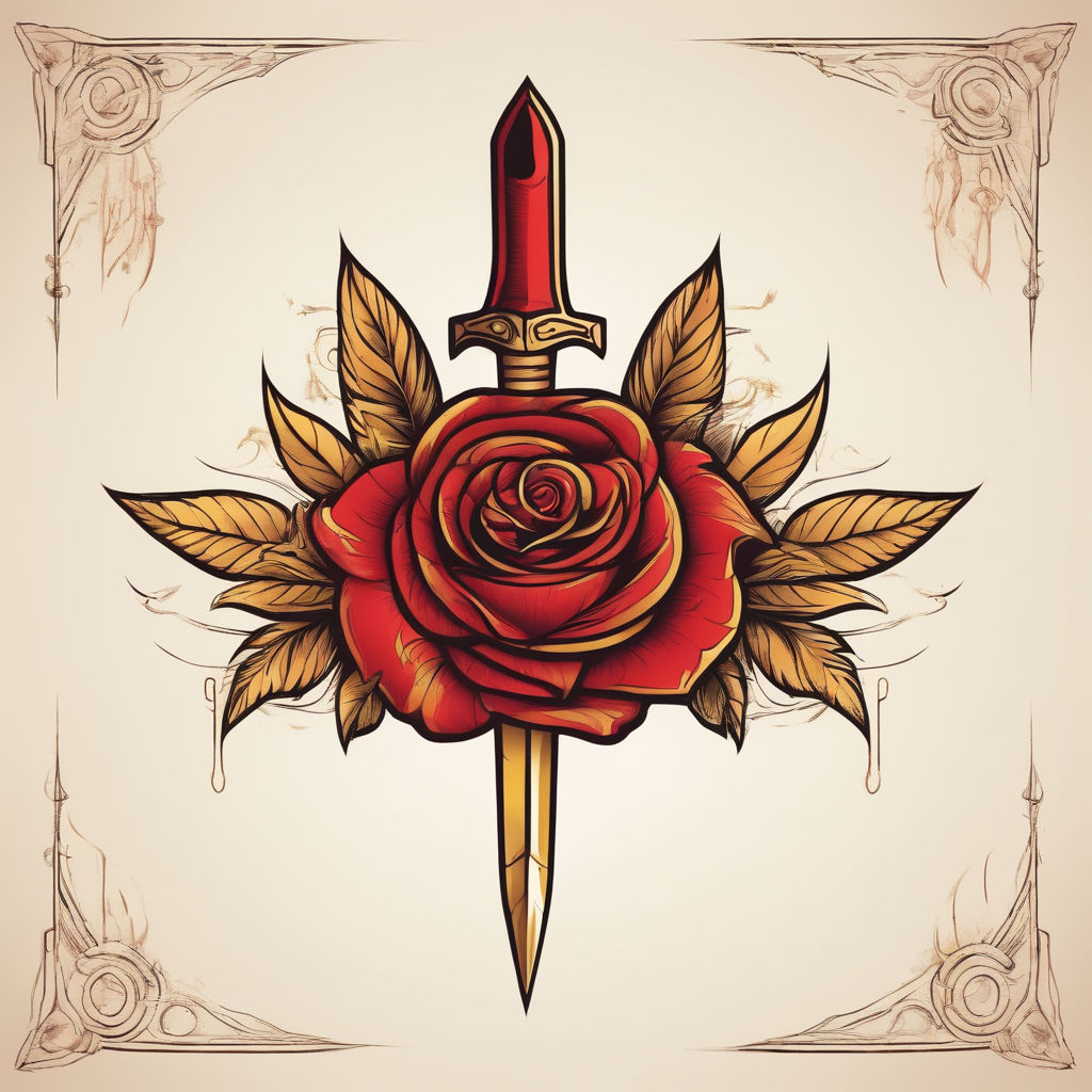 traditional rose tattoo art