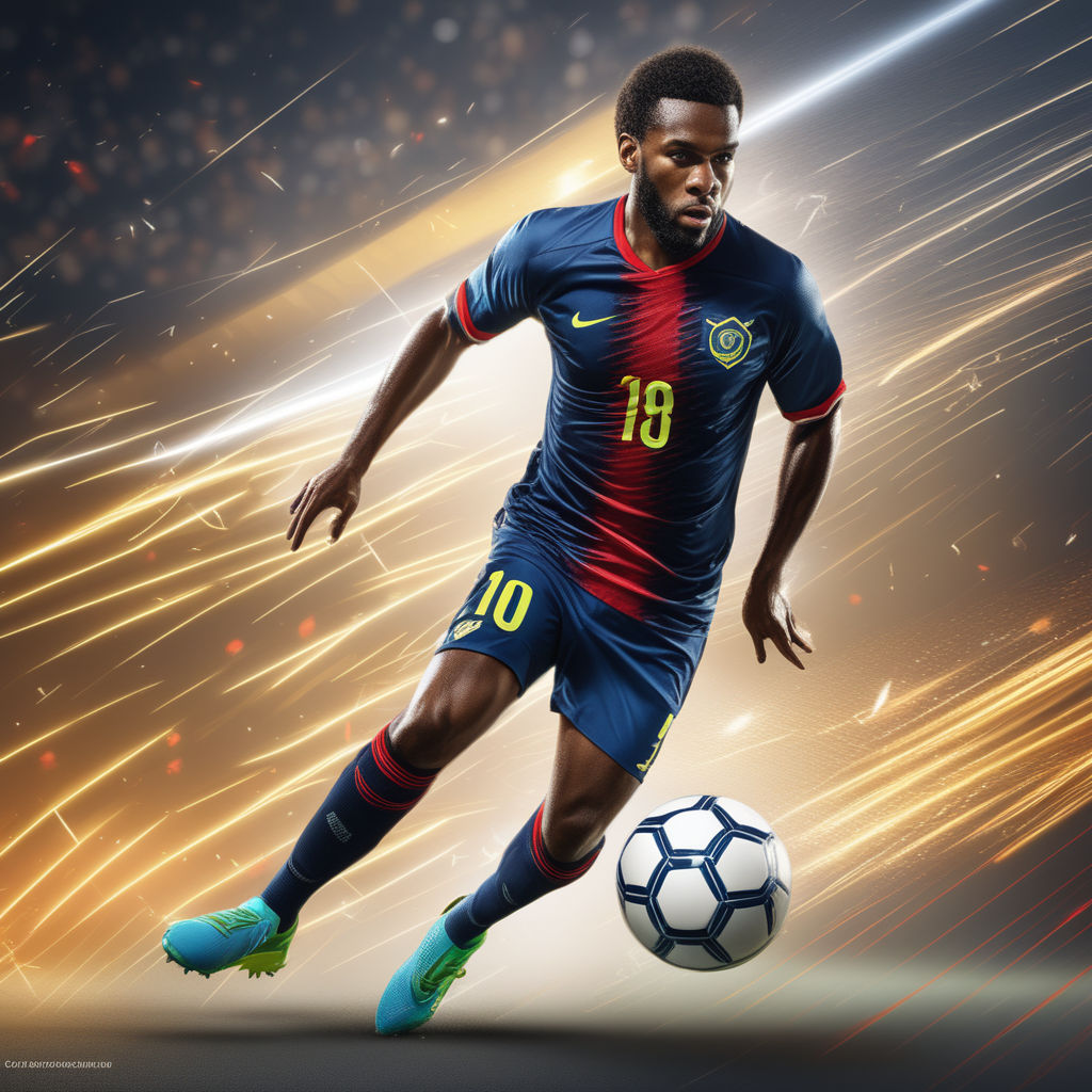 ArtStation - Soccer Football Black and Brown Jersey Player-11