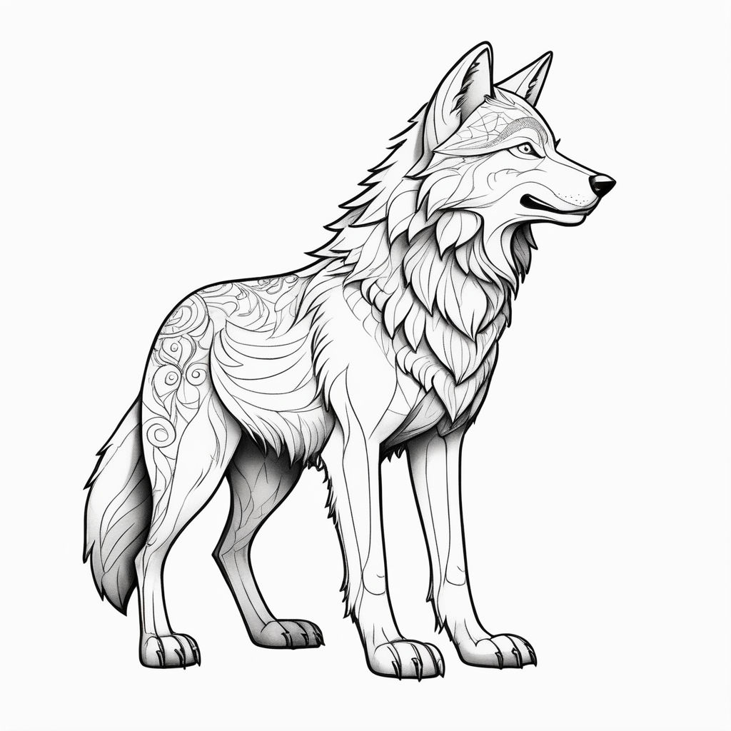 Cute Wolf Drawings | Cute Simple Wolf Drawing Blushing wolf animation by | Cute  wolf drawings, Wolf drawing, Animal coloring pages