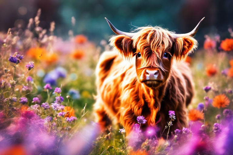 cute baby cows playing