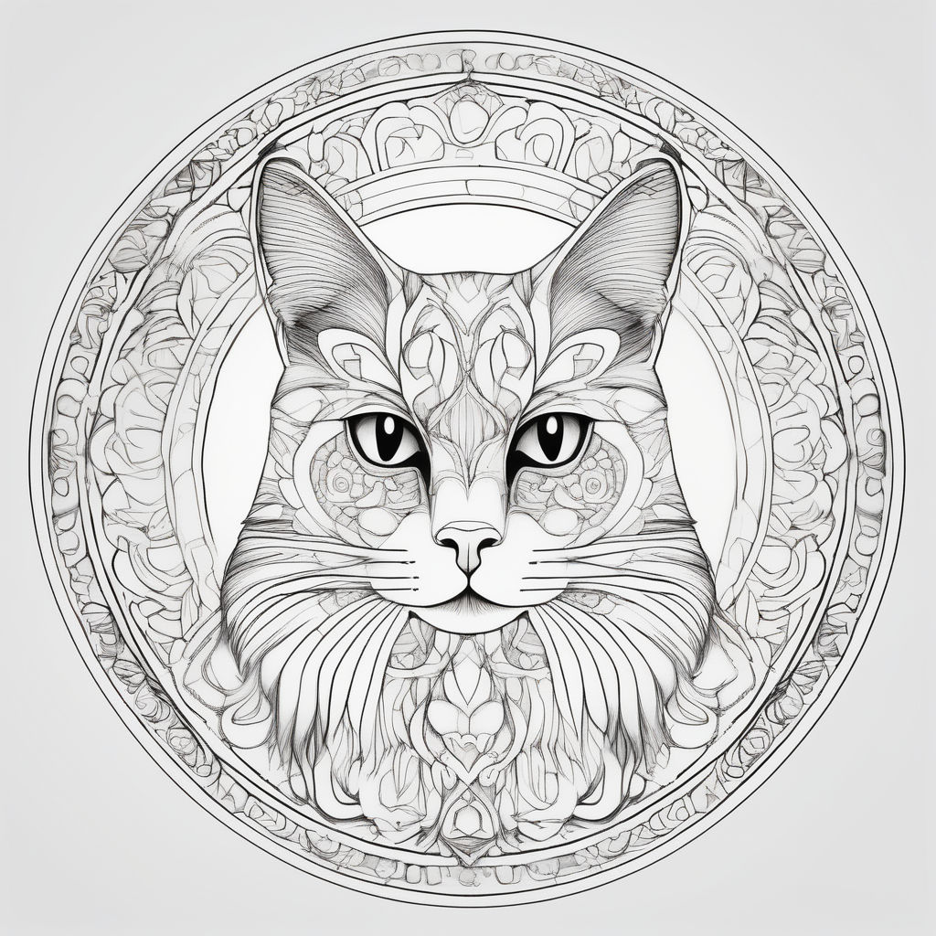 Cat Outline Hand Drawn Domestic Animal Vector Simple , 40% OFF
