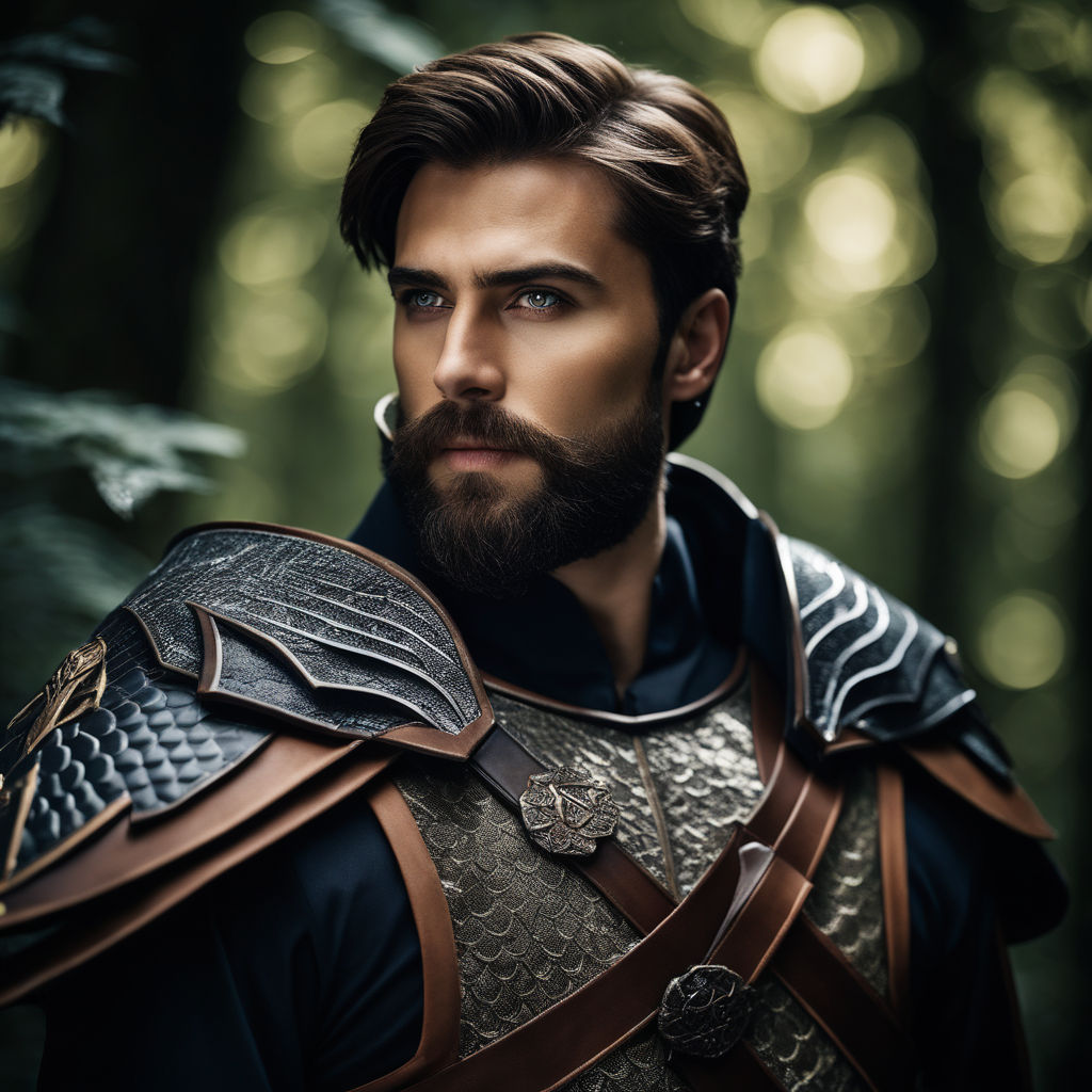 young handsome male medieval fantasy knight - Playground