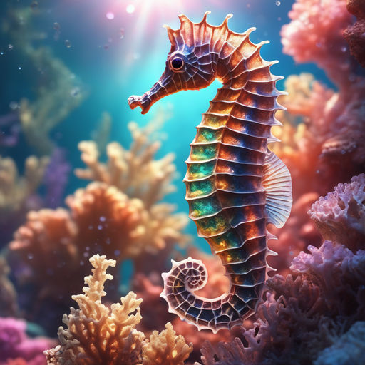 colorful seahorse photos