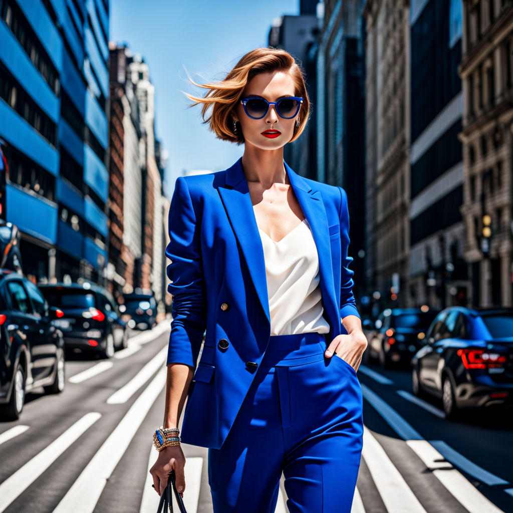 Blue Pantsuit - Beyoutiful Blog